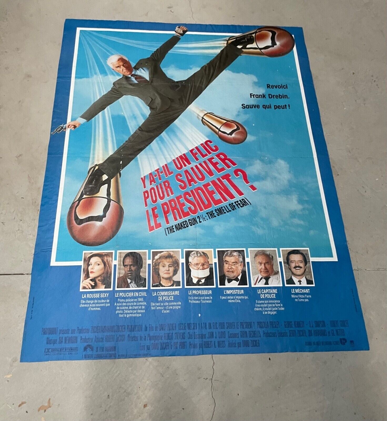 Y A-T-IL UN FLIC POUR SAUVER LE PRÉSIDENT ? MOVIE POSTER ORIGINAL 120x160 REBIN