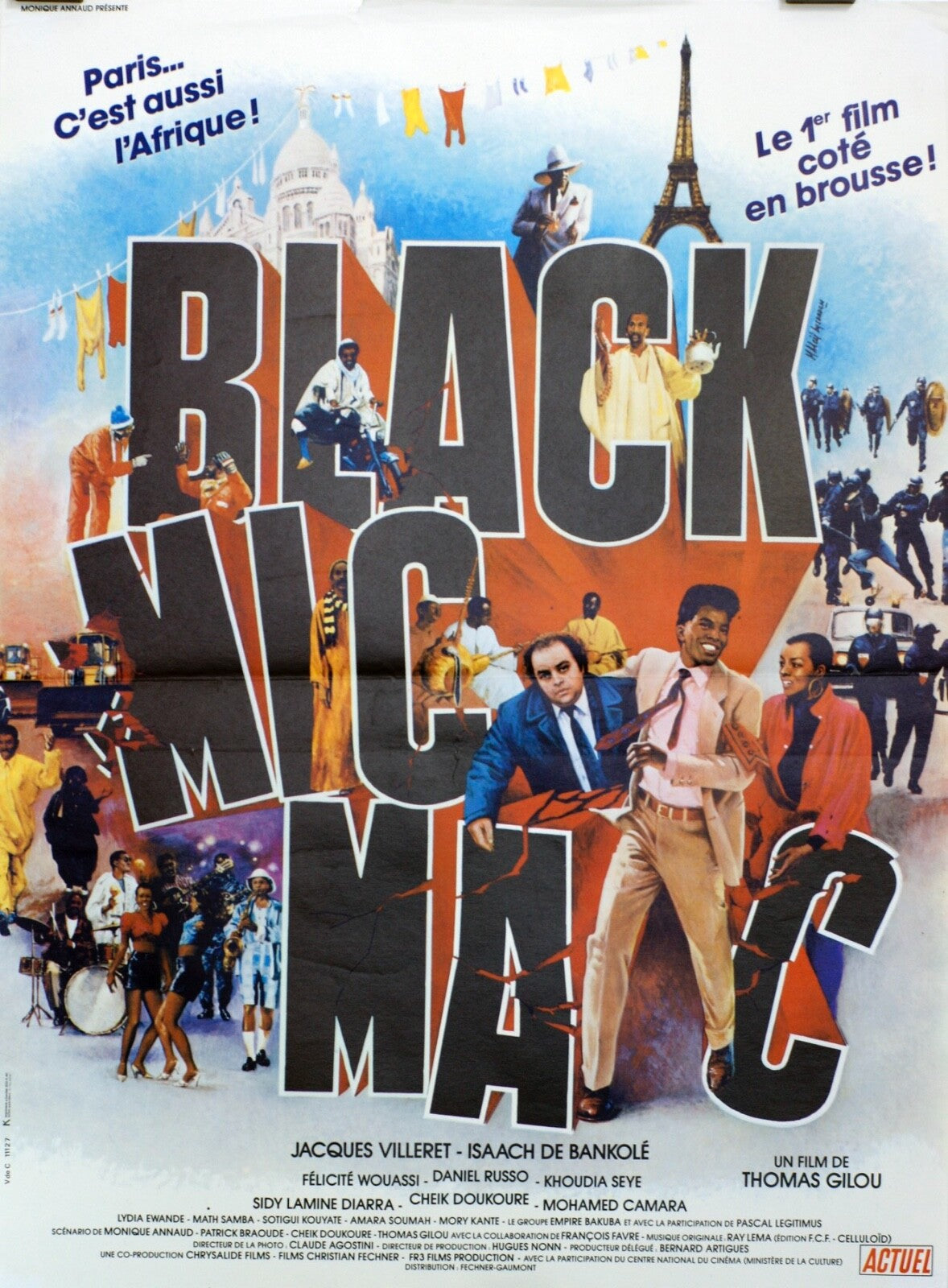 BLACK MIC MAC (French Version), MOVIE POSTER ORIGINAL, 40x60, Jacques villeret