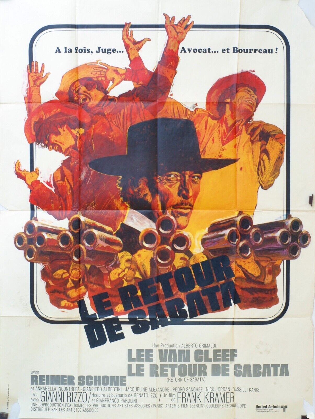LE RETOUR DE SABATA, ORIGINAL MOVIE POSTER 120x160 LEE VAN CLEEF