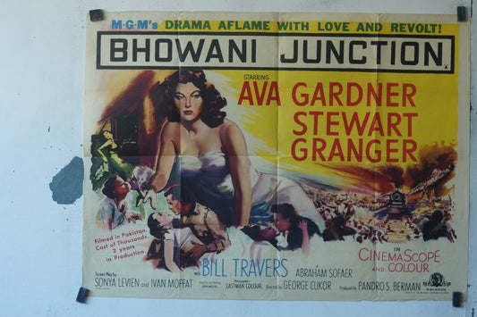 BHOWANI JUNCTION (BELGE), 1954 MOVIE POSTER ORIGINAL (60X80) AVA GARDNER, STEWAR
