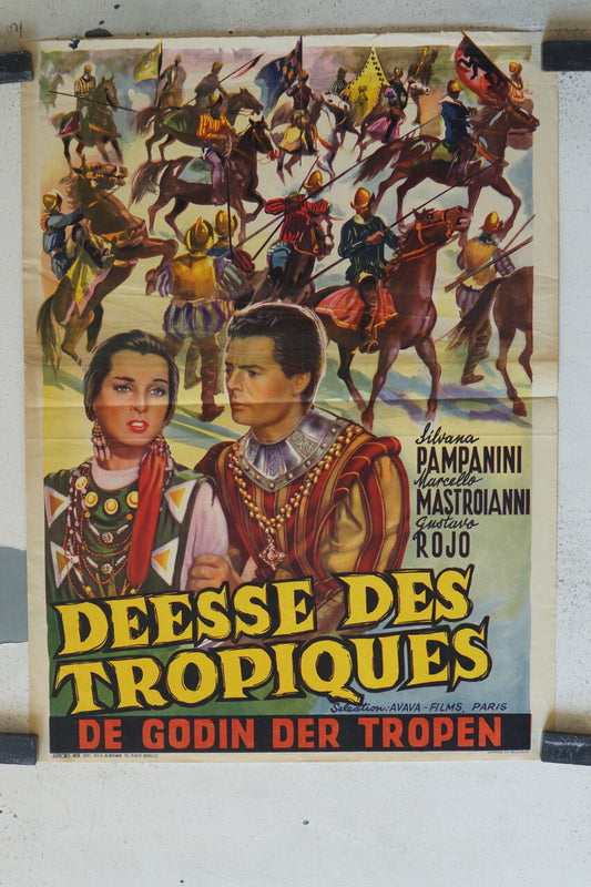 DEESSE DES TROPIQUES POSTER ORIGINAL 35X55 Silvana Pampanini 