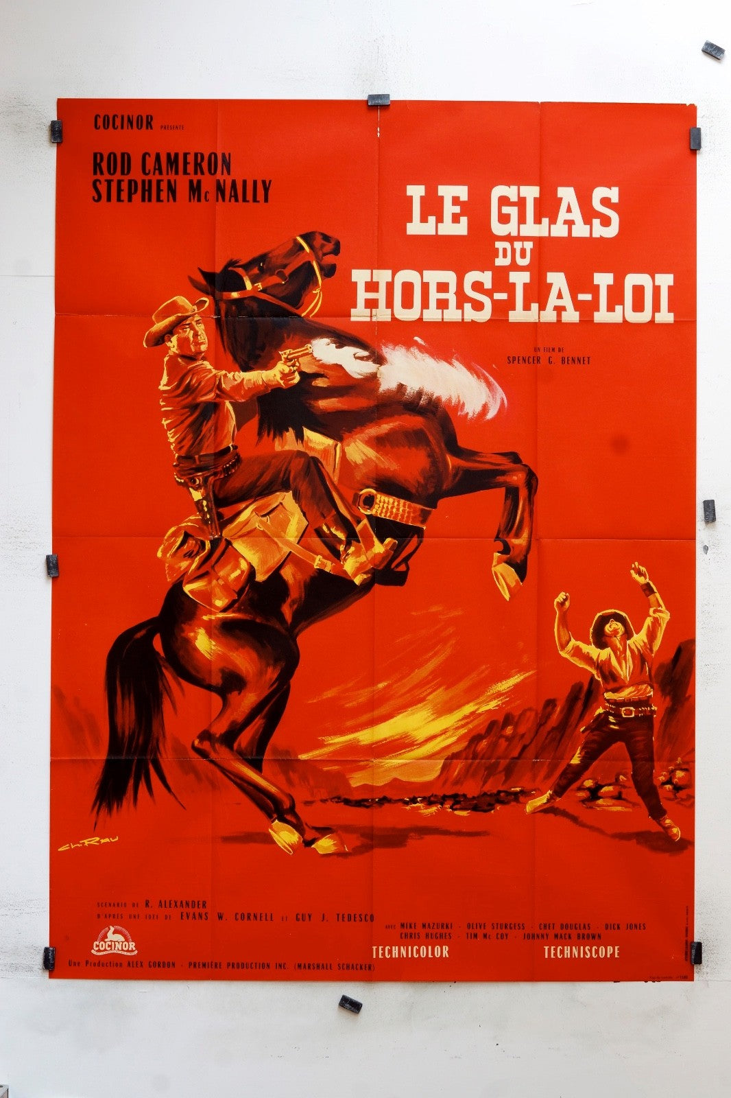 LA GLAS DU HORS-LA-LOI ROD CAMERON MOVIE POSTER ORIGINAL 120x160