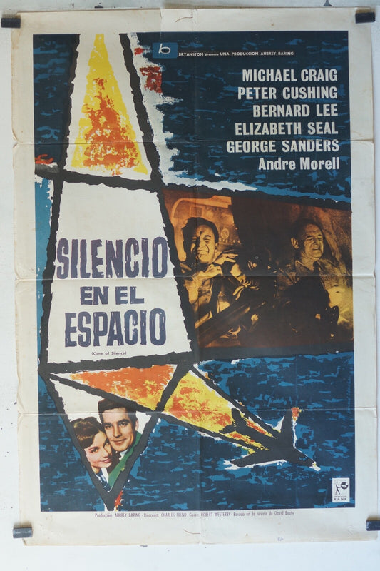 SILENCIO EN EL ESPACIO MOVIE POSTER 71x110 Michael Craig , Peter Cushing 