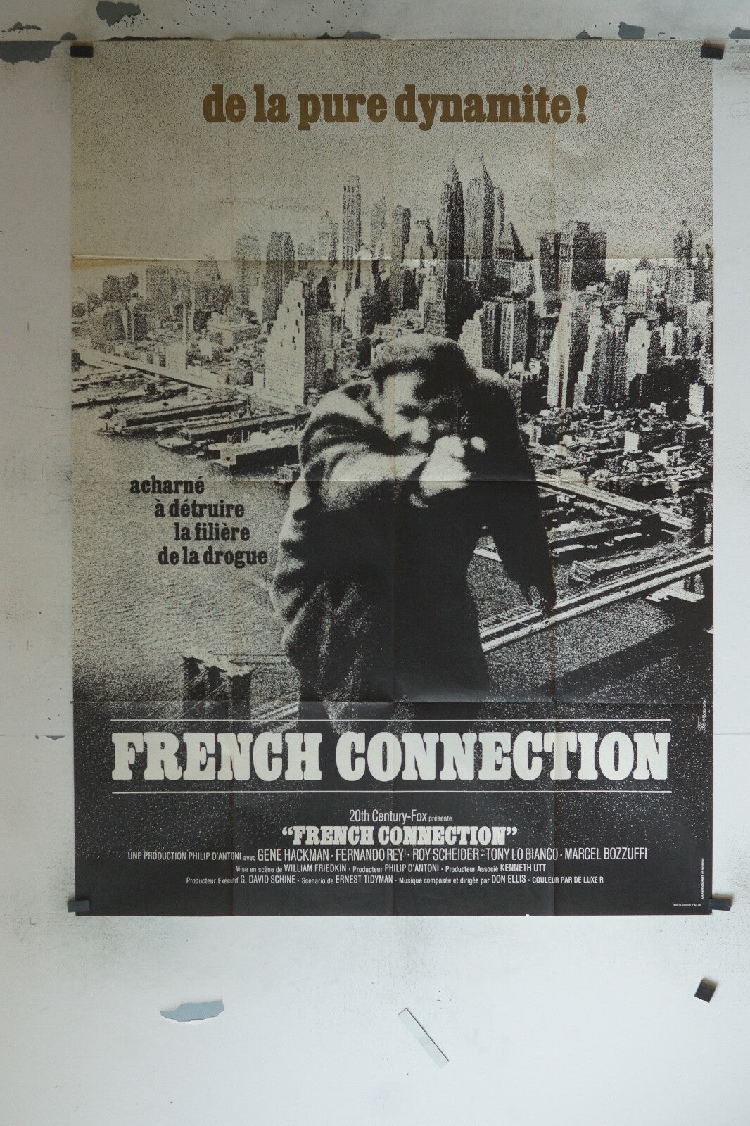 FRENCH CONNECTION MOVIE POSTER ORIGINAL 120x160 GENE HACKMAN
