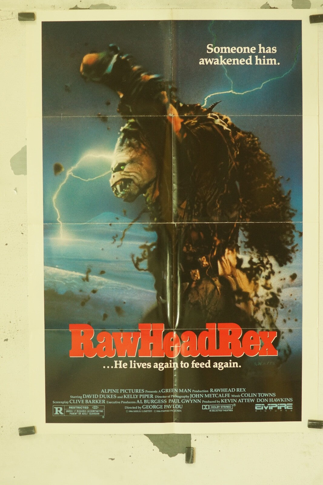 RAWHEADREX MOVIE POSTER ORIGINAL VINTAGE (70X100) DAVID DUKES