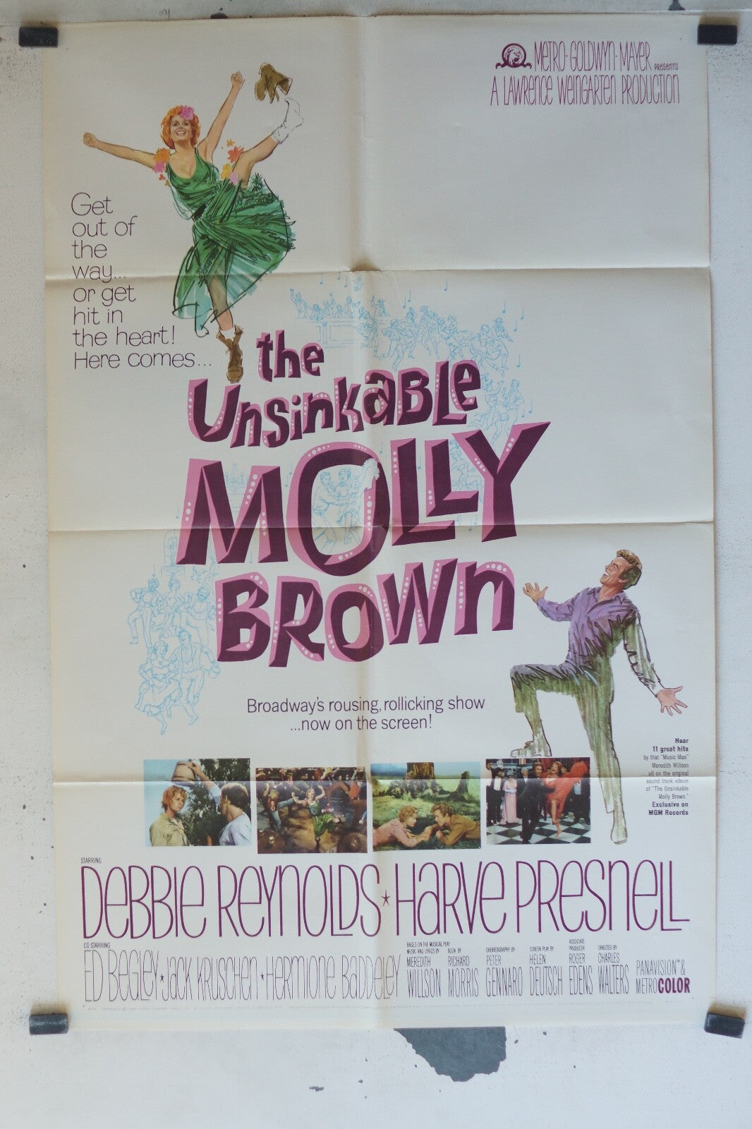 THE UNSINKABLE MOLLY BROWN ORIGINAL MOVIE POSTER 68x100 Debbie Reynolds
