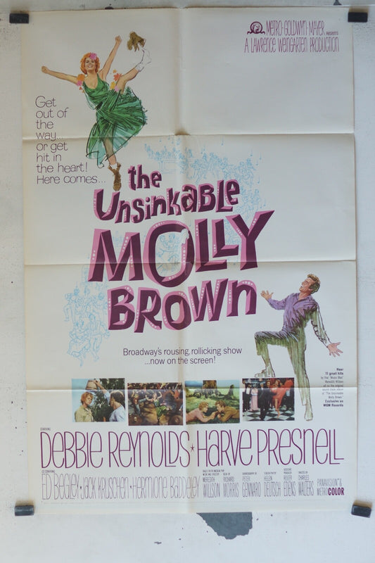 THE UNSINKABLE MOLLY BROWN ORIGINAL MOVIE POSTER 68x100 Debbie Reynolds