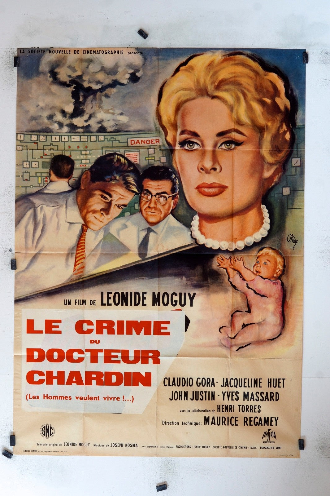 LE CRIME DU DOCTEUR CHARDIN CLAUDIO GORA ORIGINAL MOVIE POSTER 120x160