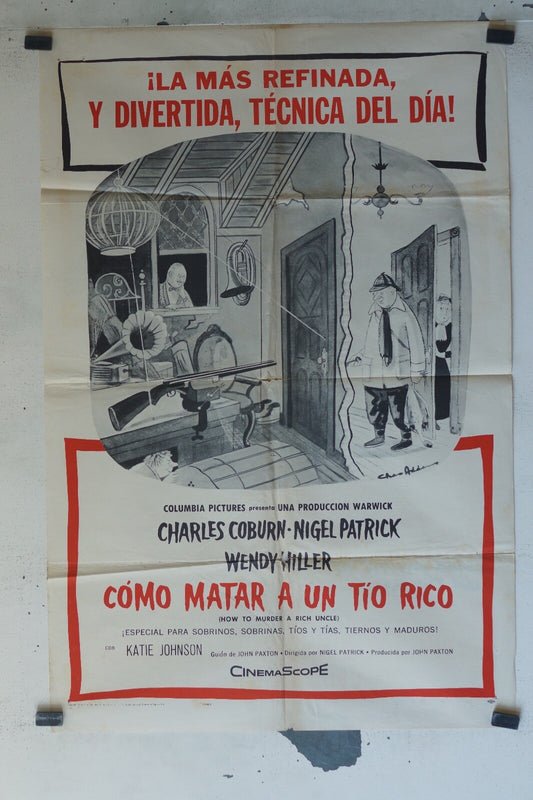 COMO MATAR A UN TIO RICO MOVIE POSTER ORIGINAL 69x104 Wendy Hiller 