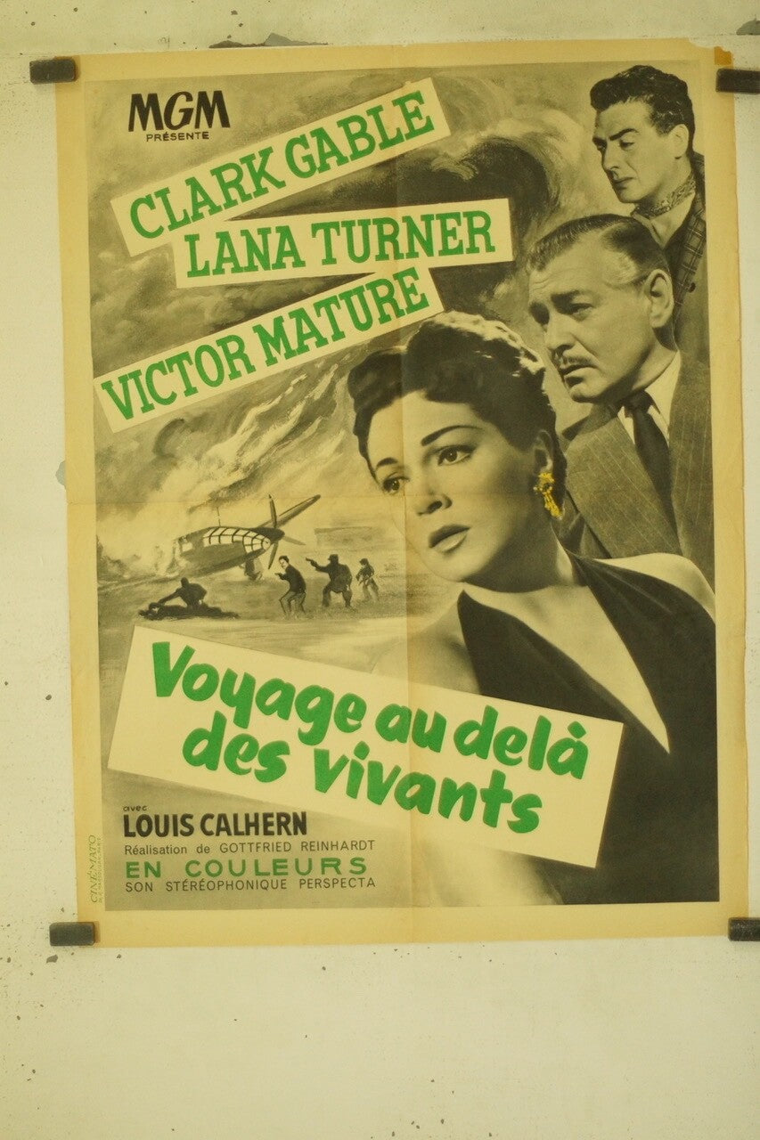 VOYAGE AU-DELA DES VIVANTS MOVIE POSTER ORIGINAL (60X80) CLARK GABLE – LANA