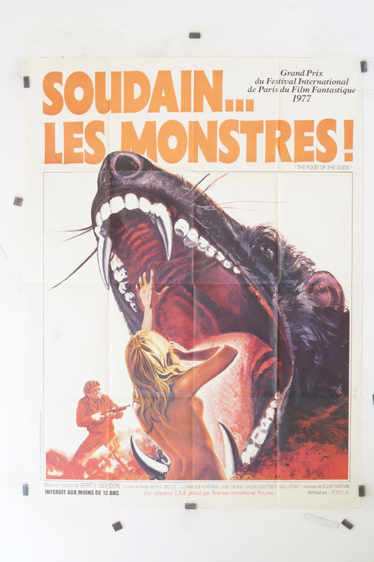 SOUDAIN…LES MONSTRES MARJOE GOTNER ORIGINAL MOVIE POSTER 120x160