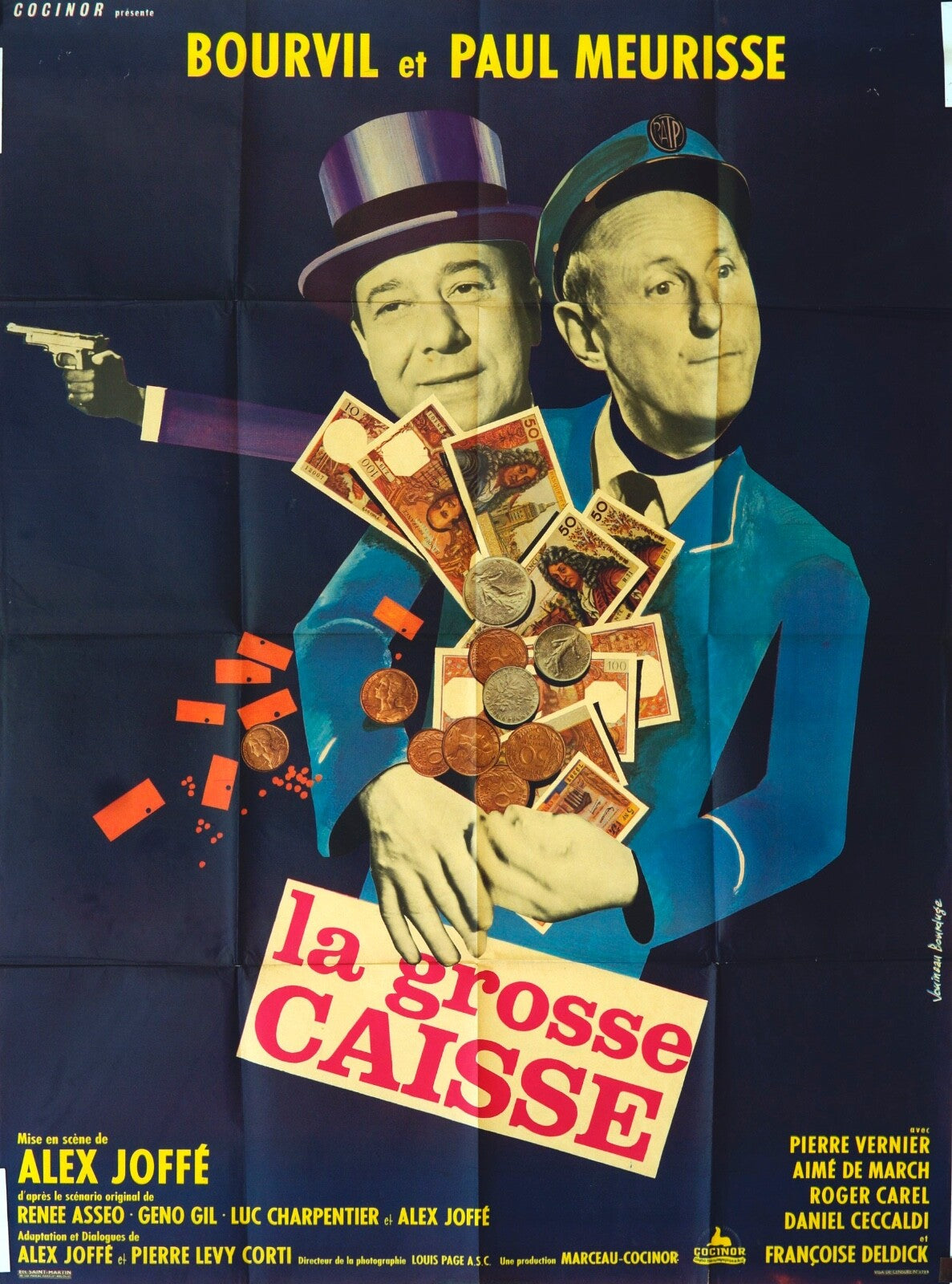 LA GROSSE CAISSE MOVIE POSTER ORIGINAL 120x160 BOURVIL