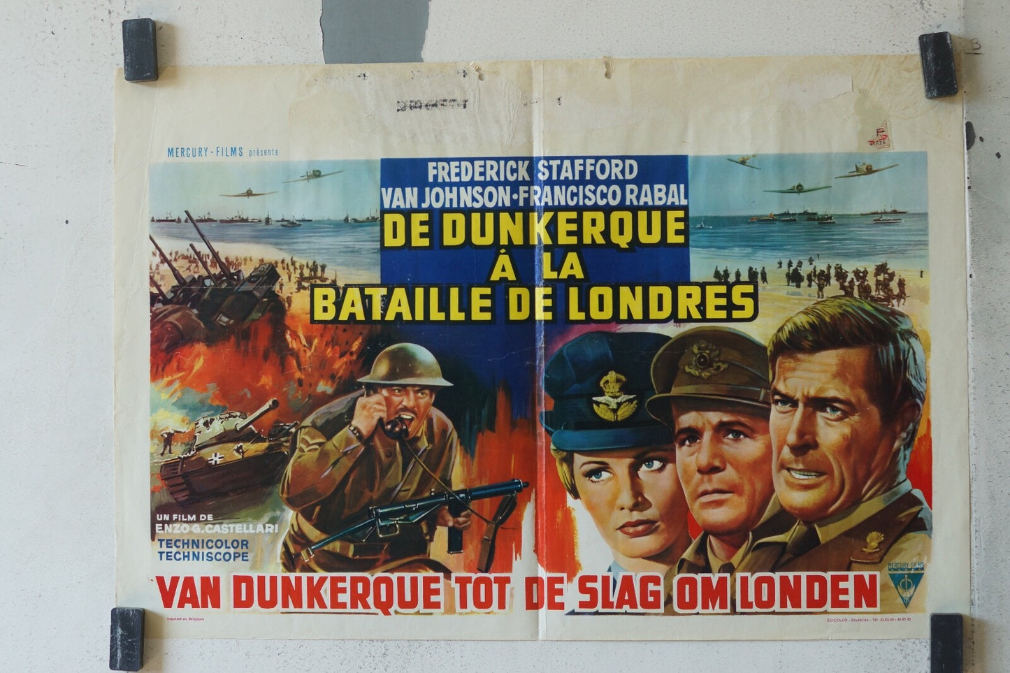 DE DUNKERQUE A LA BATAILLE DE LONDRES (POSTER ORIGINAL) 30X55 Frederik Stafford