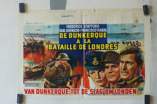 DE DUNKERQUE A LA BATAILLE DE LONDRES (POSTER ORIGINAL) 30X55 Frederik Stafford