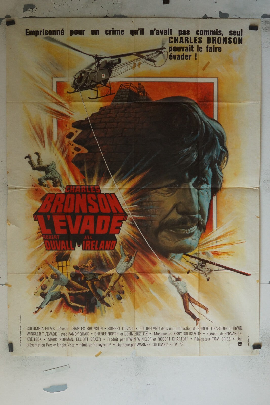 L’ÉVADÉ MOVIE POSTER ORIGINAL 120x160 CHARLES BRONSON