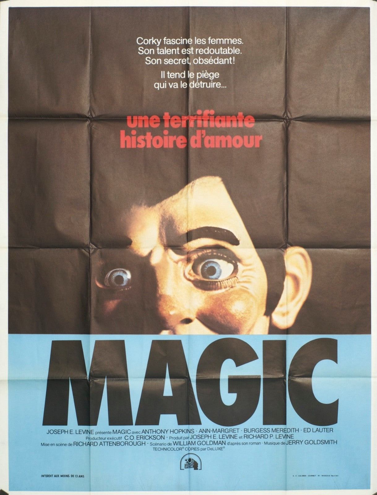 MAGIC ANTHONY HOPKINS MOVIE POSTER ORIGINAL 120x160