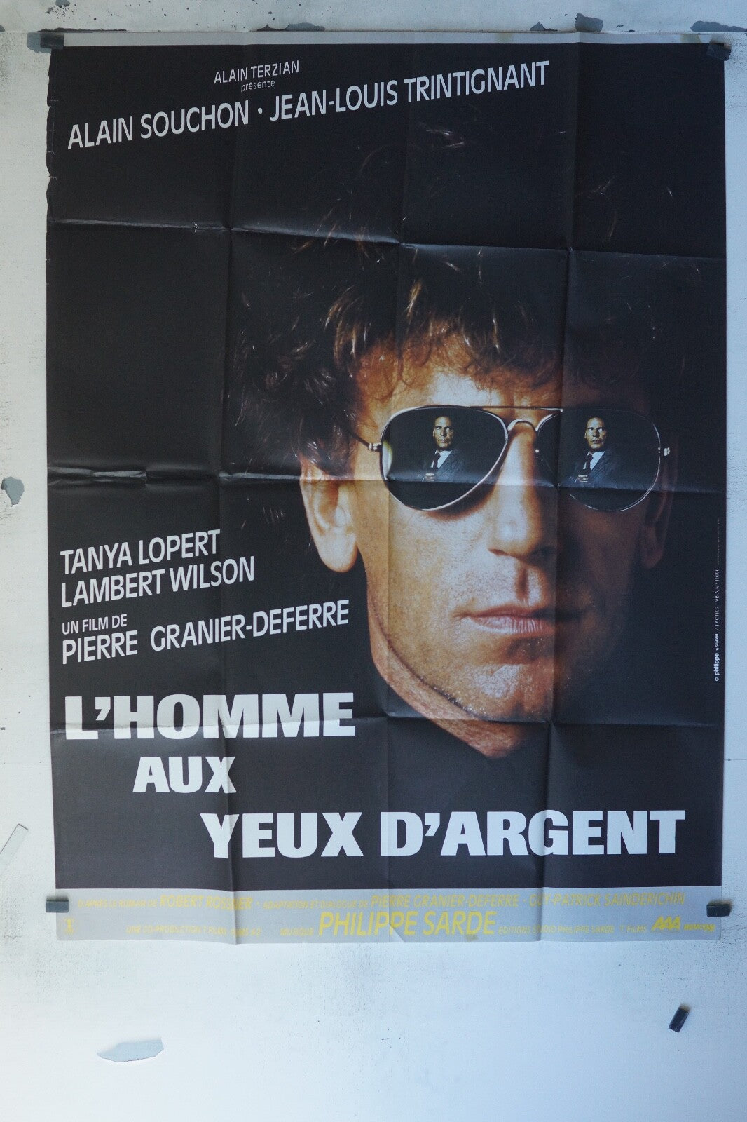 L’HOMME AUX YEUX D’ARGENT MOVIE POSTER ORIGINAL 120x160 ALAIN SOUCHON