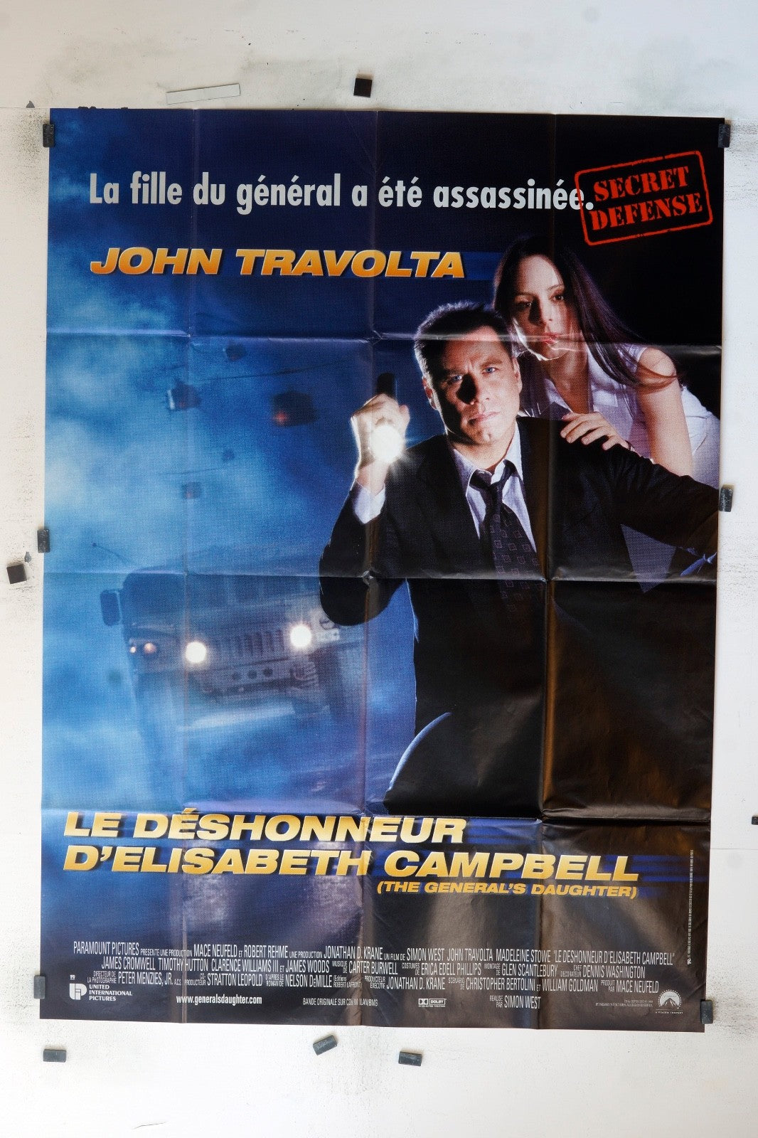 LE DÉSHONNEUR D’ELISABETH CAMPBELL JOHN TRAVOLTA MOVIE POSTER ORIGINAL (120x160)