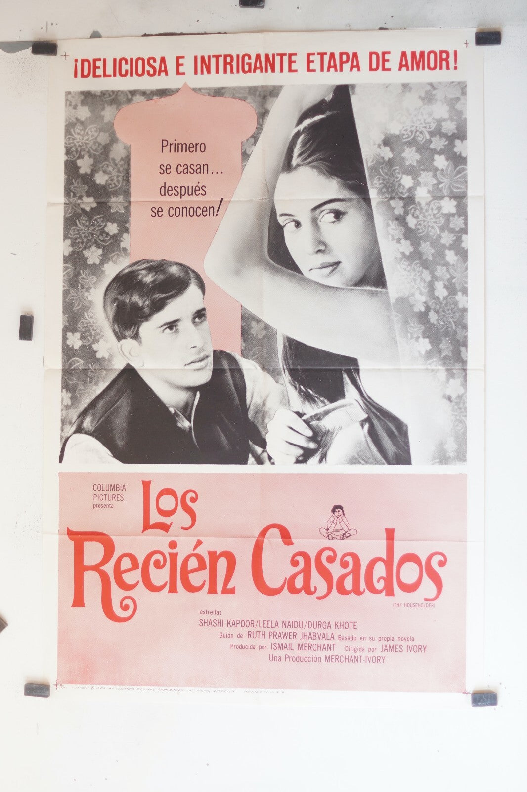 LOS RECIEN CASADOS (70X100) ORIGINAL MOVIE POSTER SHASHI KAPOOR – LEELA NAIDU