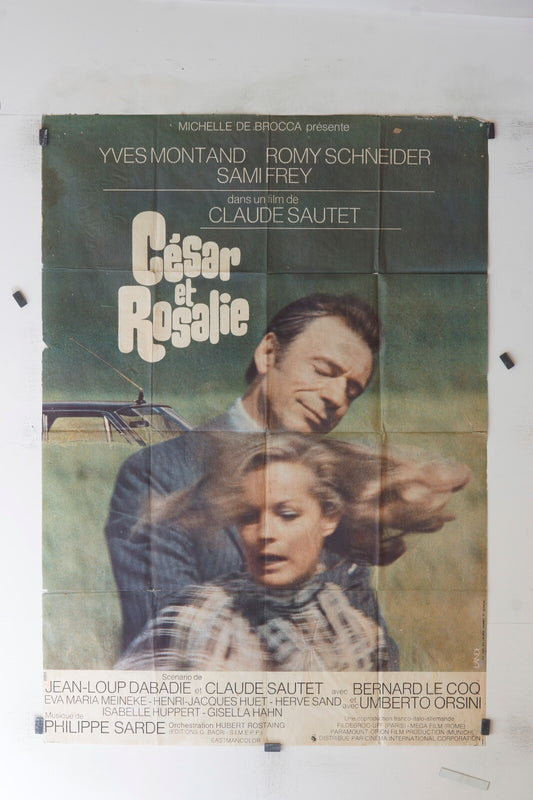CÉSAR ET ROSALIE YVES MONTAND MOVIE POSTER ORIGINAL 120x160