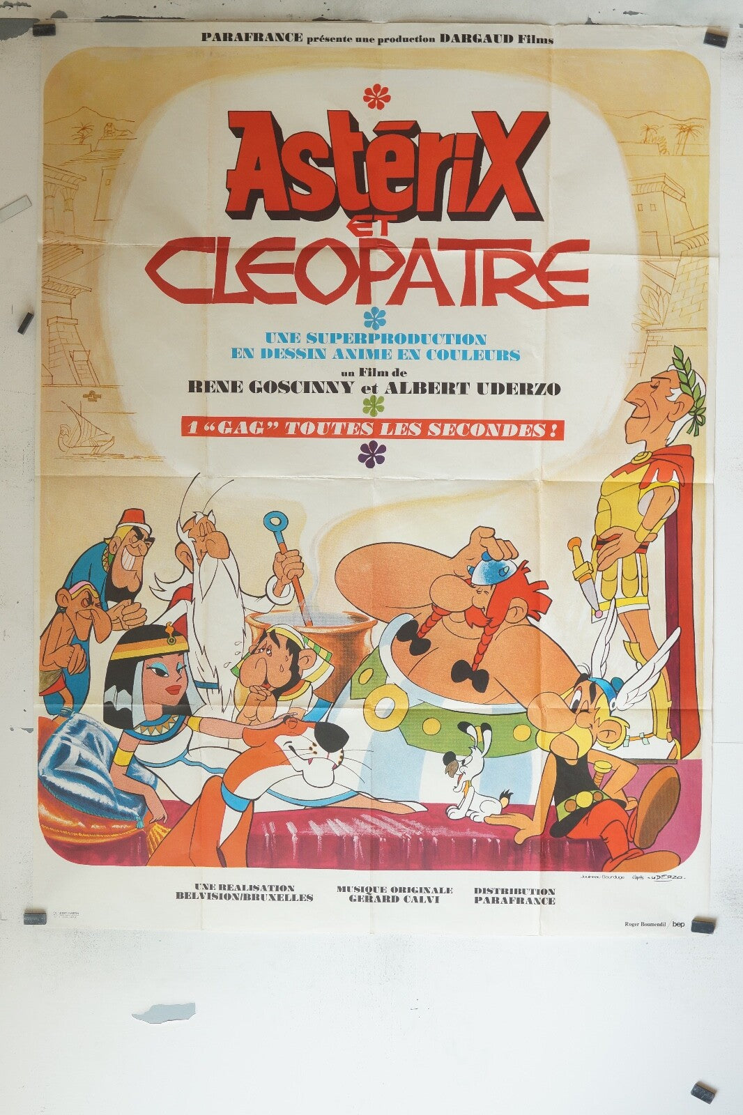 ASTÉRIIX ET CLÉOPATRE POSTER ORIGINAL 120x160 RENE GOSCINNY – ALBERT UNDERZO