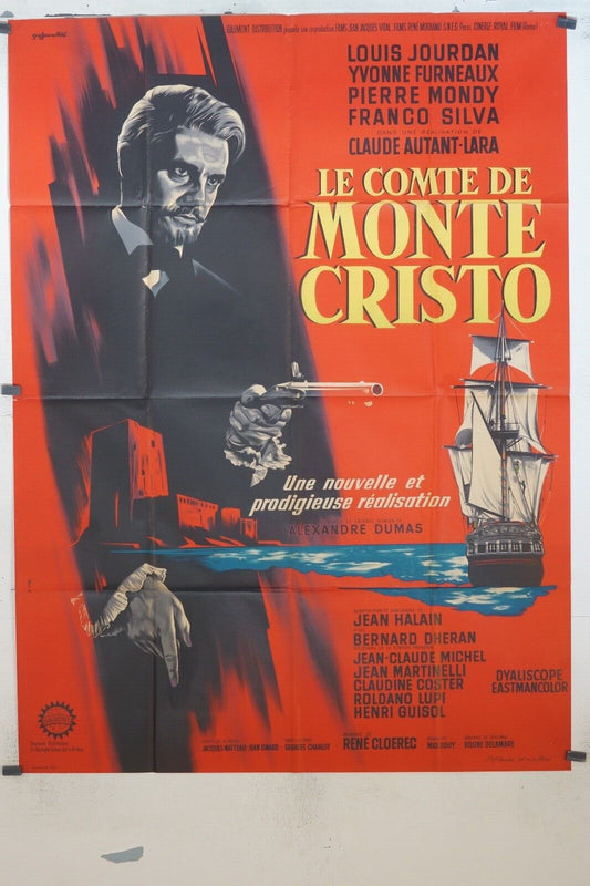 COMTE DE MONTE CRISTO (LE) ORIGINAL 120x160 LOUIS JOURDAN, FURNEAUX