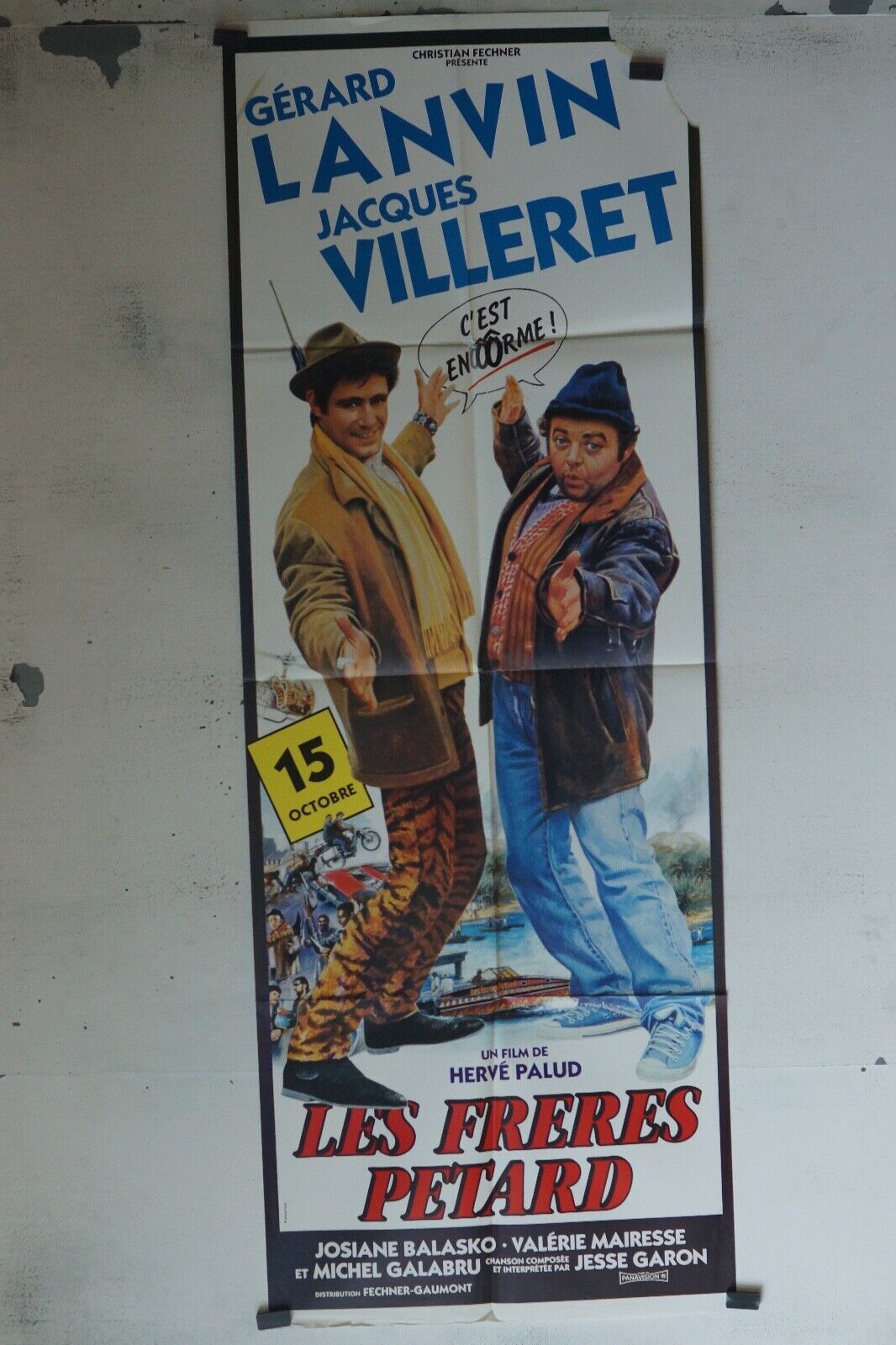 LES FRÈRES PÉTARDS MOVIE POSTER ORIGINAL 60x160  GERARD LANVIN