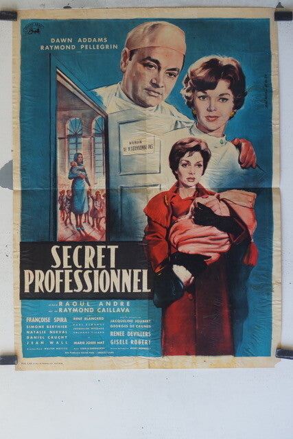 SECRET PROFESSIONNEL, movie poster ORIGINAL (60X80), Raoul André, Pellegrin