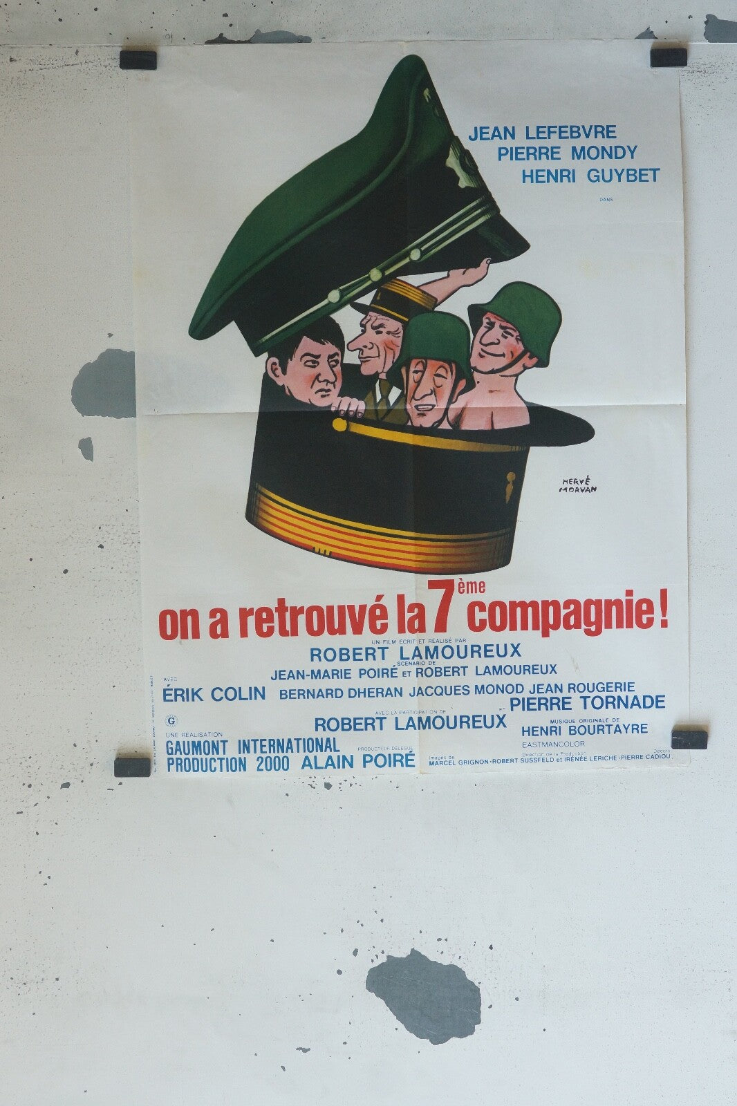 ON A RETROUVÉ LA 7 EME COMPAGNIE BELGIAN ORIGINAL 120x160 JEAN LEFEBVRE