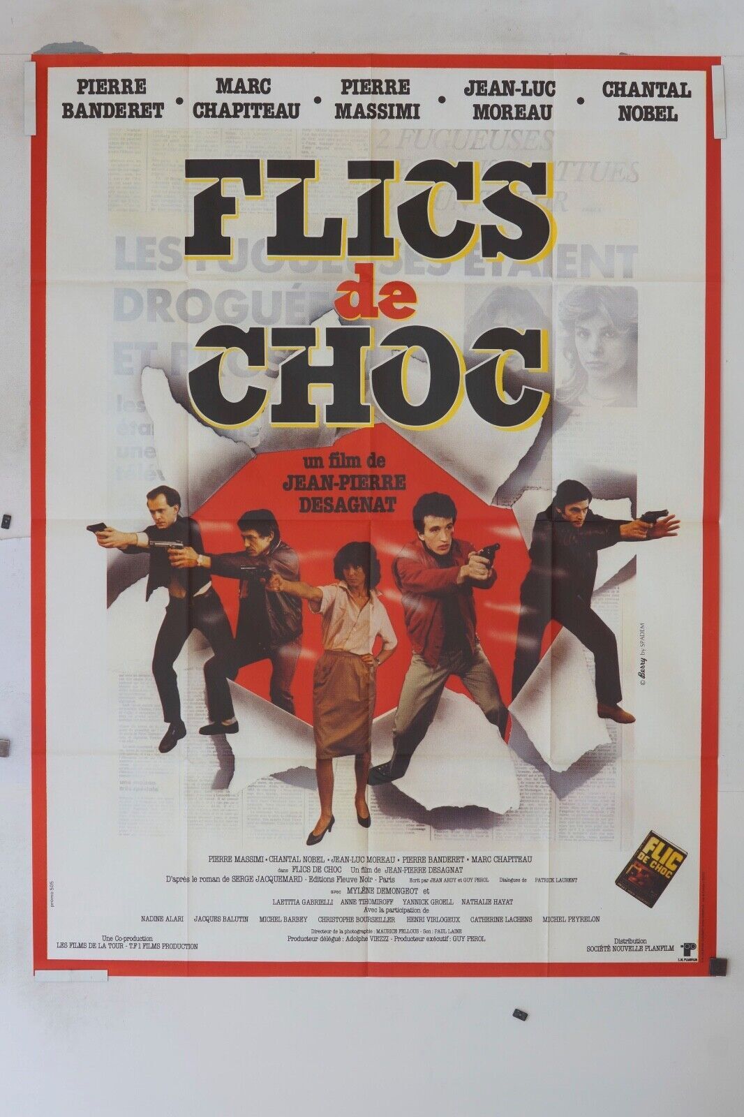 UN FLIC DE CHOC MOVIE POSTER ORIGINAL 120x160 TELLY SALVAS