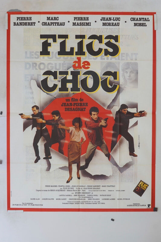 UN FLIC DE CHOC MOVIE POSTER ORIGINAL 120x160 TELLY SALVAS