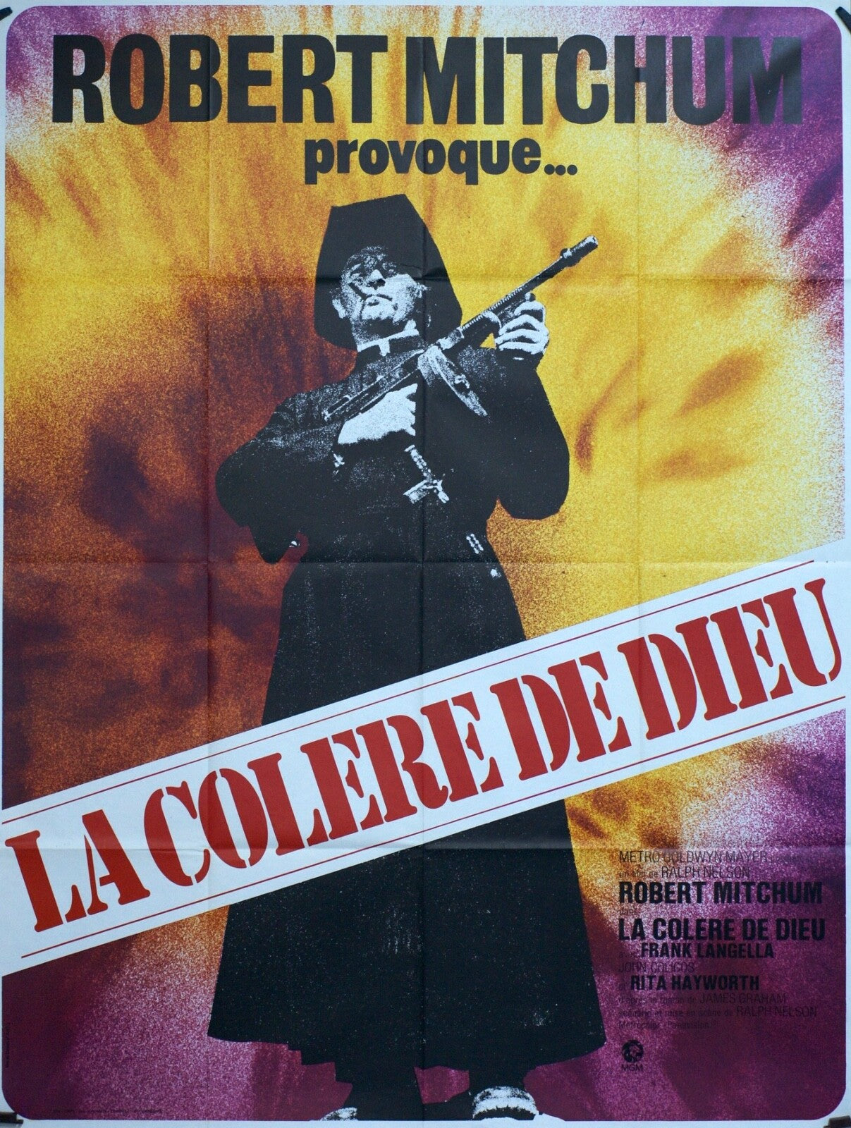LA COLÈRE DE DIEU POSTER ORIGINAL 120x160 ROBERT MITCHUM