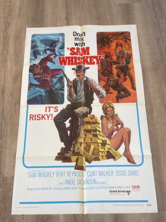 SAM WHISKEY MOVIE POSTER ORIGINAL (50X70) BURT REYNOLDS