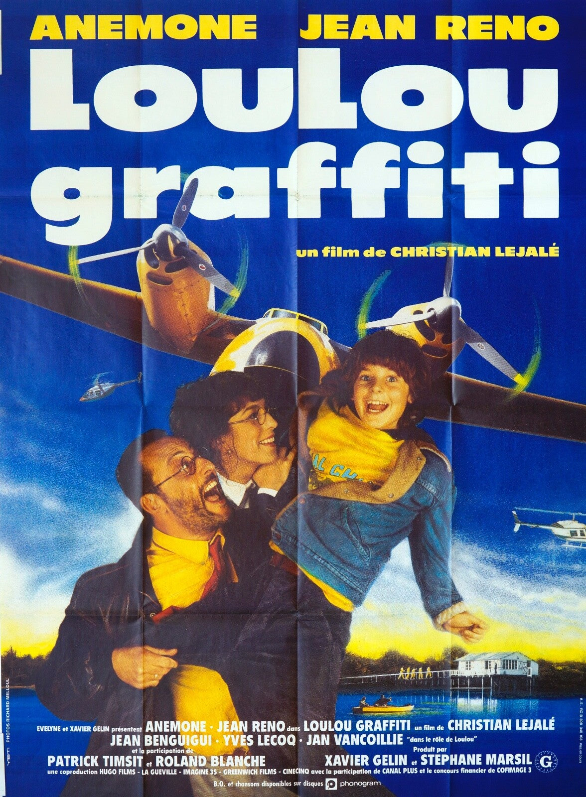 LOULOU GRAFFITI MOVIE POSTER ORIGINAL 120x160 ANÉMONE