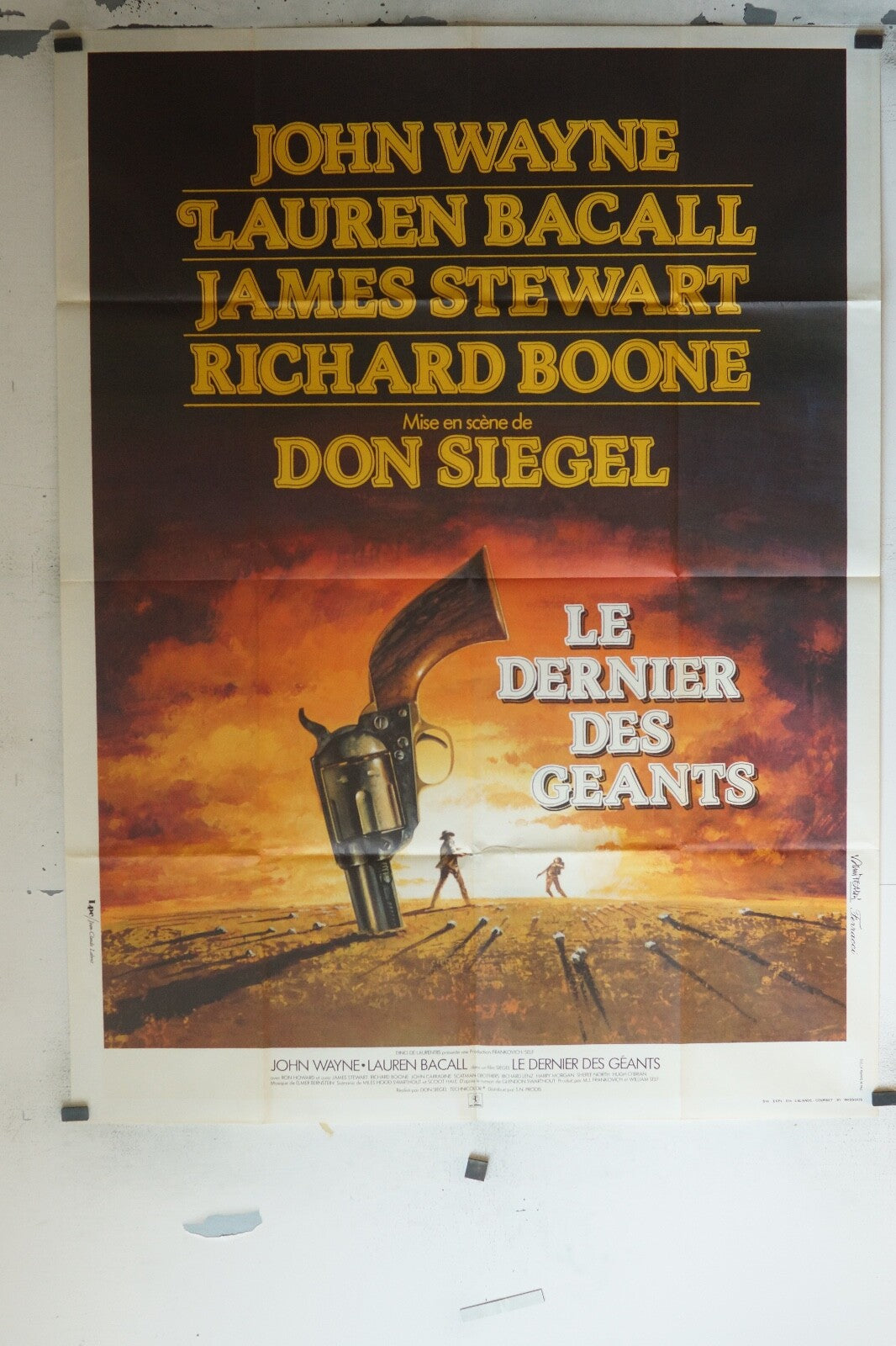 LE DERNIER DES GÉANTS MOVIE POSTER ORIGINAL 120x160 JOHN WAYNE
