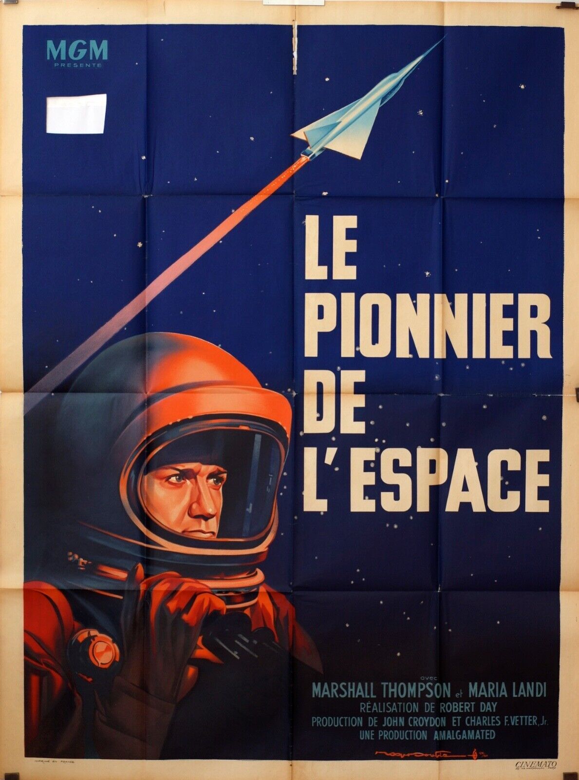 LE PIONNIER DE L’ESPACE MOVIE POSTER ORIGINAL  (120X160) MARSHALL THOMPSON