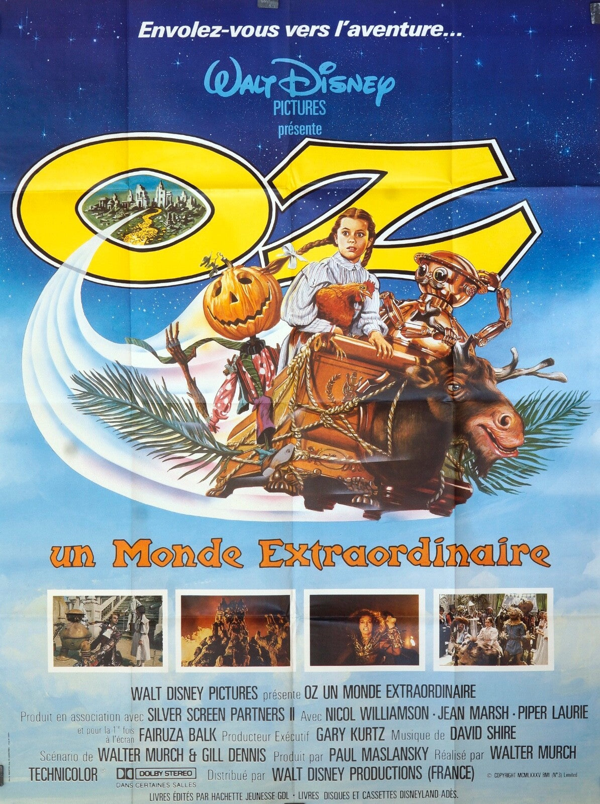 OZ UN MONDE EXTRAORDINAIRE WALT DISNEY MOVIE POSTER ORIGINAL 120x160
