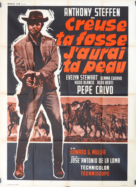 CREUSE TA FOSSE J’AURAI TA PEAU MOVIE ORIGINAL POSTER 120x160 ANTHONY STEFFEN