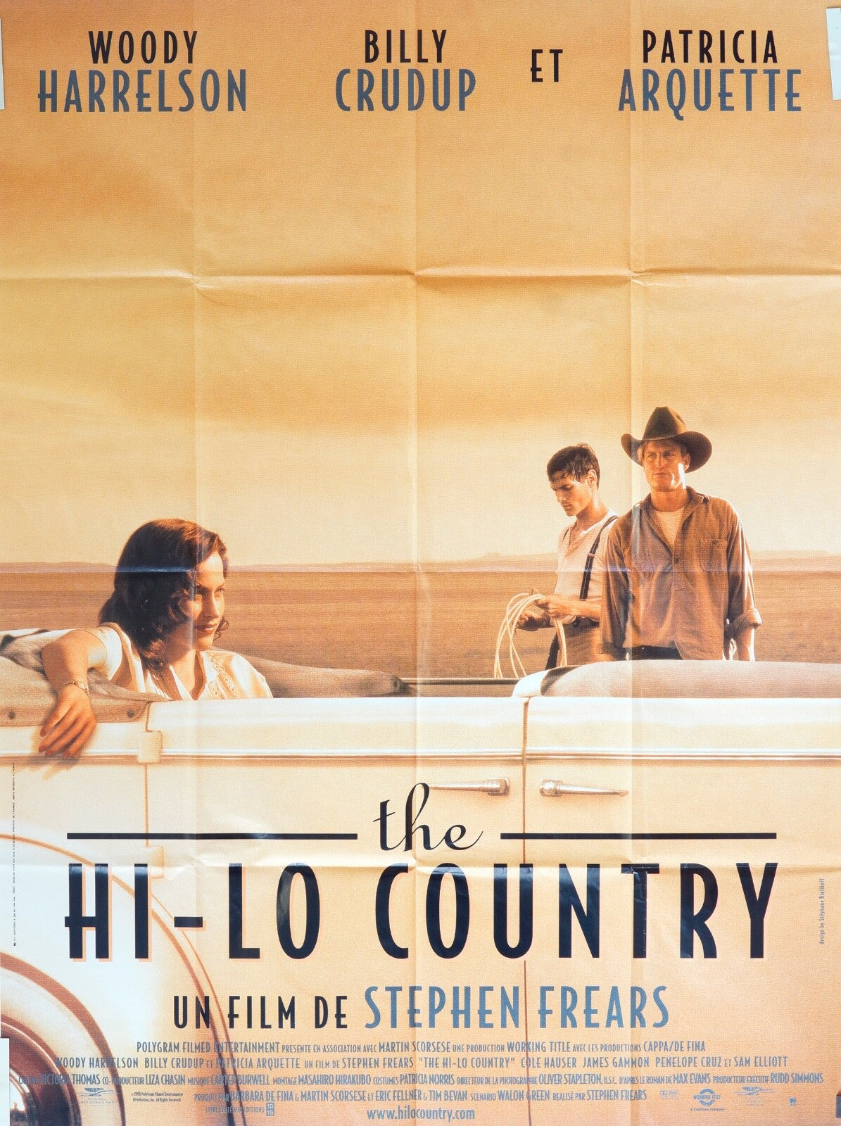THE HI-LO COUNTRY MOVIE POSTER ORIGINAL (120X160)  WOODY HARRELSON