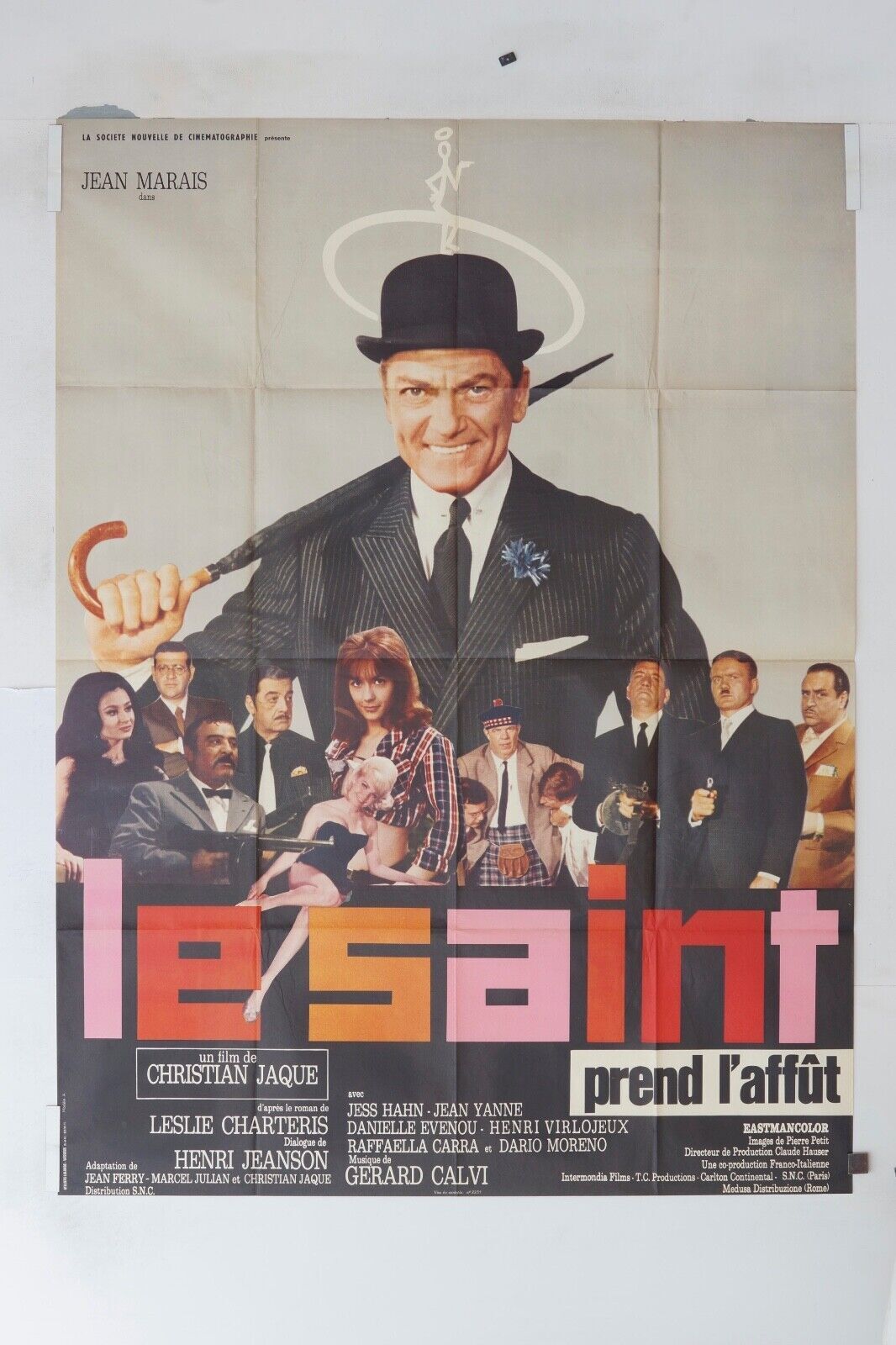 LE SAINT PREND L’AFFÛT POSTER ORIGINAL 120x160 JESS HAHN