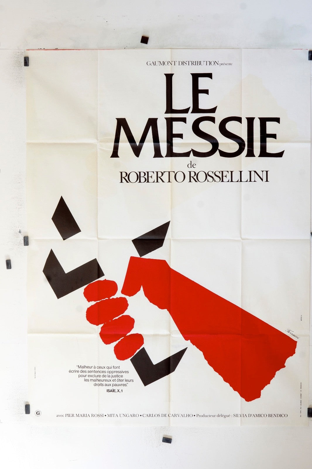 LE MESSIE ROBERTO ROSSELLINI MOVIE POSTER ORIGINAL 120X160