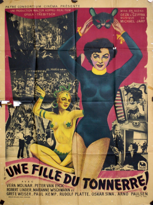 UNE FILLE DU TONNERRE  VERA MOLNAR MOVIE POSTER ORIGINAL 120x160
