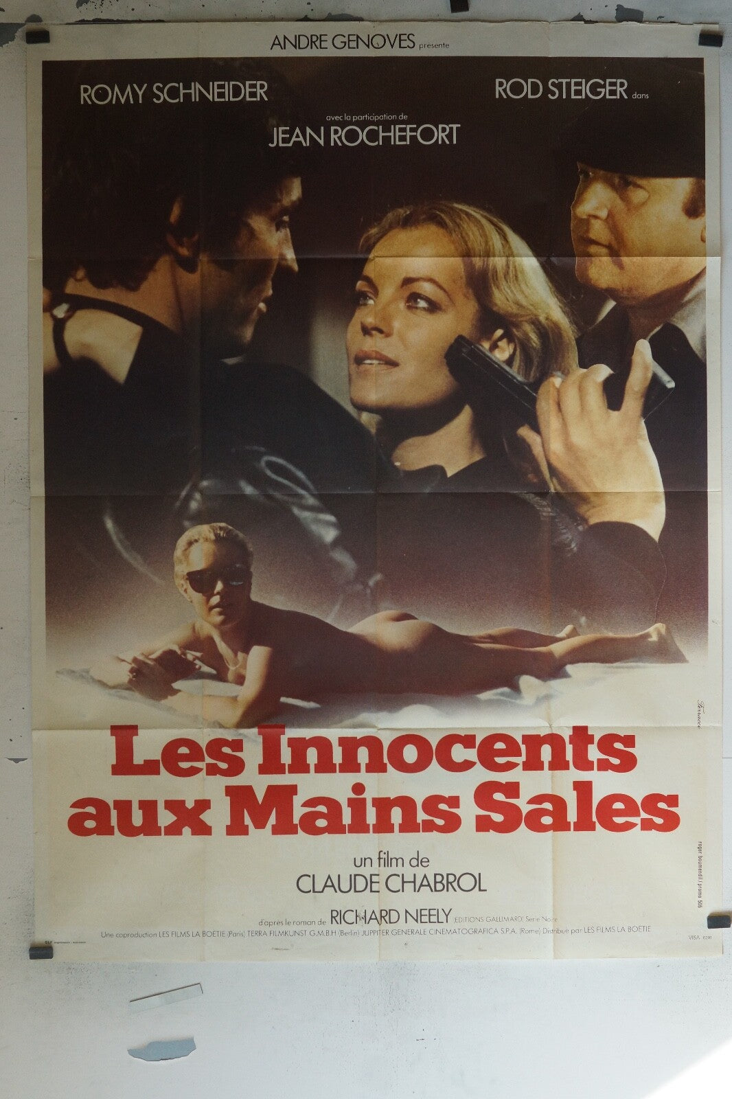 LES INNOCENTS AUX MAINS SALES MOVIE POSTER ORIGINAL 120x160 ROMY SCHNEIDER