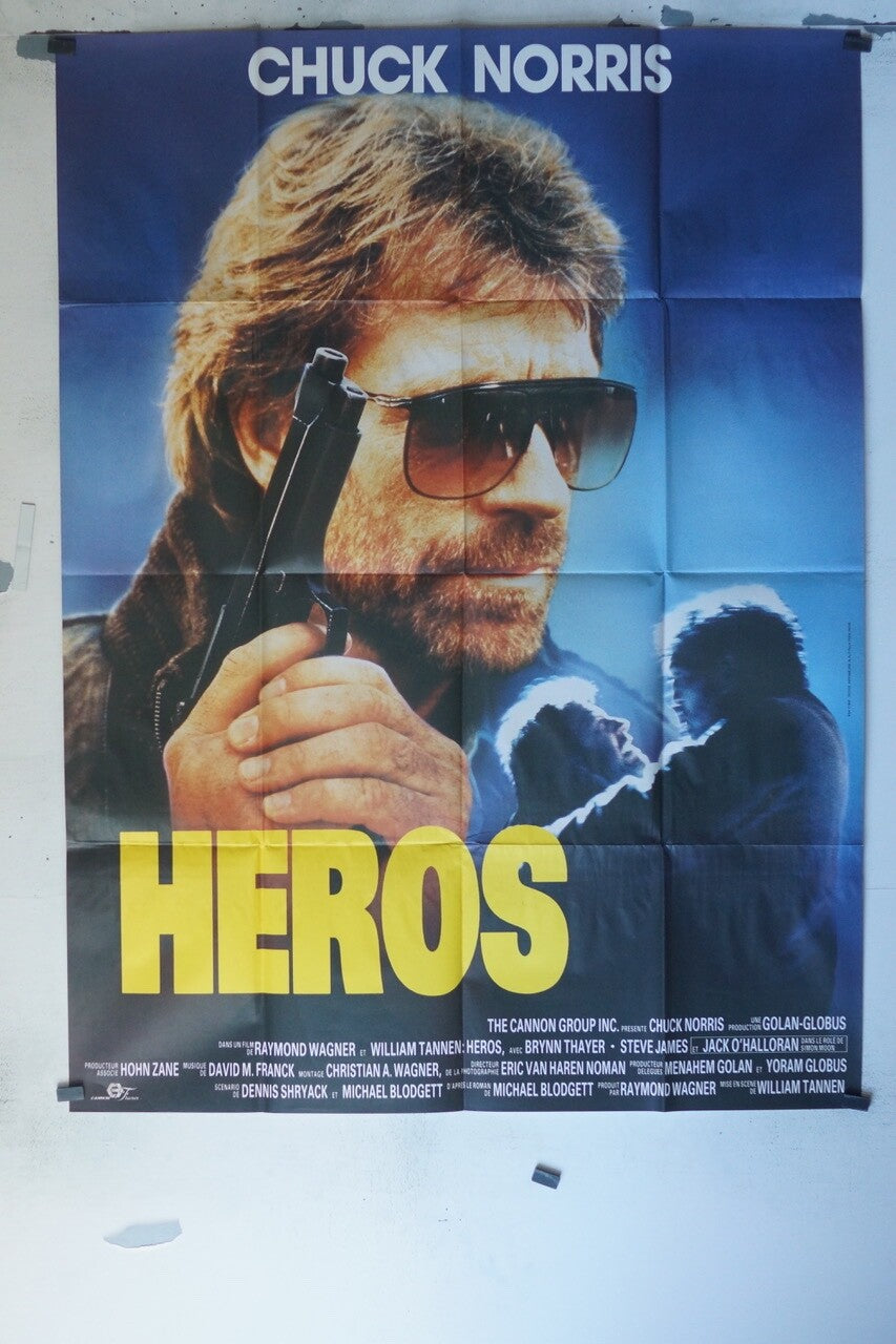HÉROS MOVIE POSTER ORIGINAL 120x160 CHUCK NORRIS