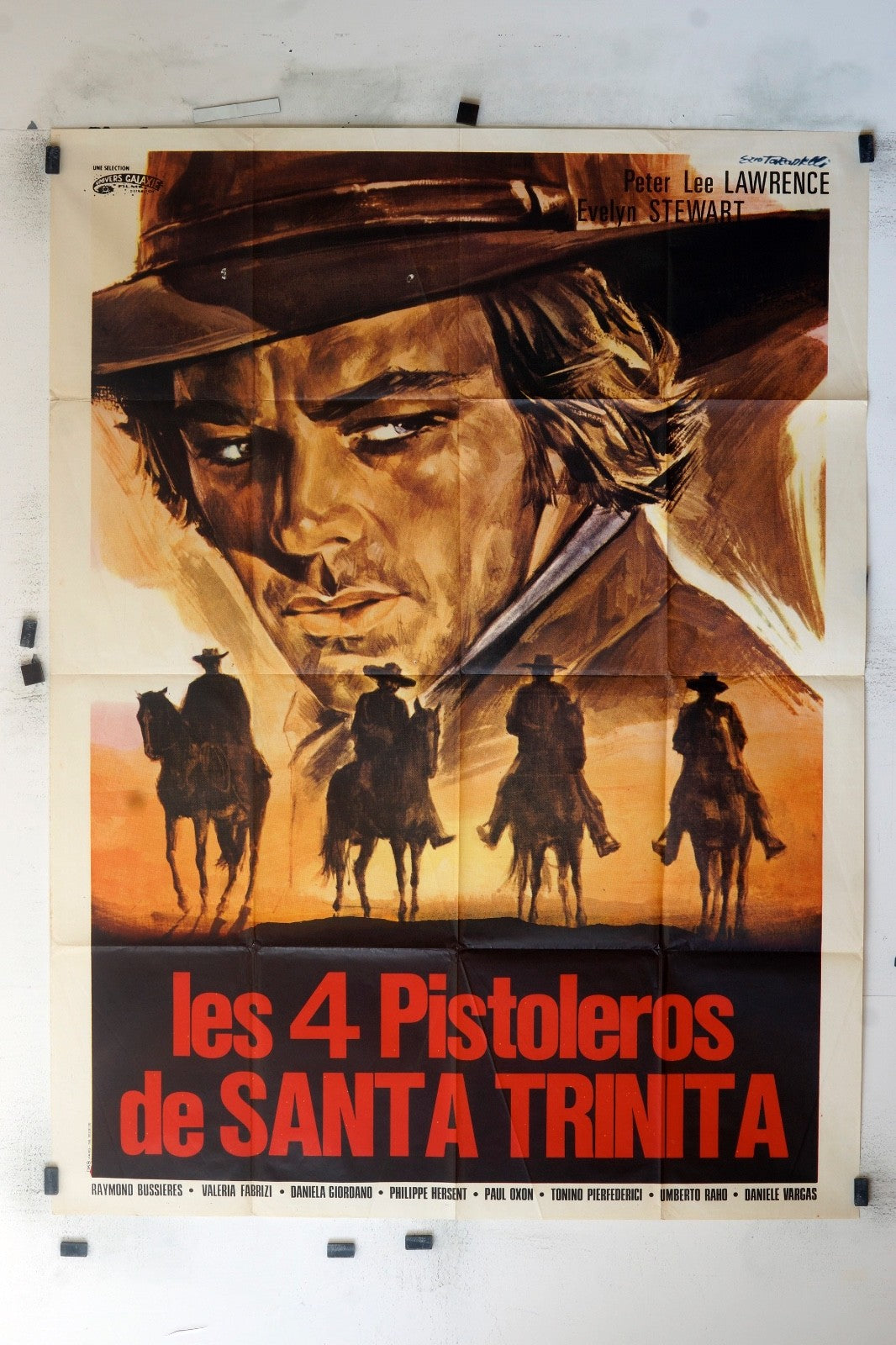 LES 4 PISTELEROS DE SANTA TRINITA  PETER LEE MOVIE POSTER ORIGINAL (120x160)