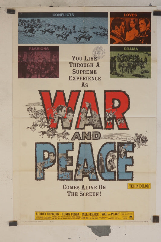 WAR AND PEACE MOVIE POSTER ORIGINAL (69x103), Audrey Hepburn
