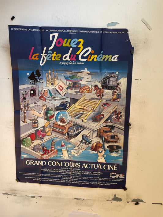 GRAND CONCOURS ACTUA, JOUEZ LA FÊTE DU CINÉMA, MOVIE POSTER ORIGINAL120x160
