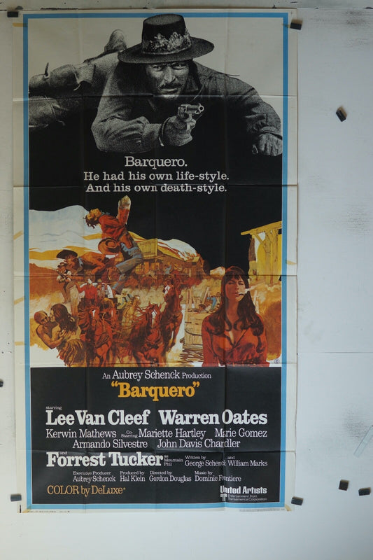 BARQUERO (1970) 100x180 FORREST TUCKER, KERWIN MATHEWS