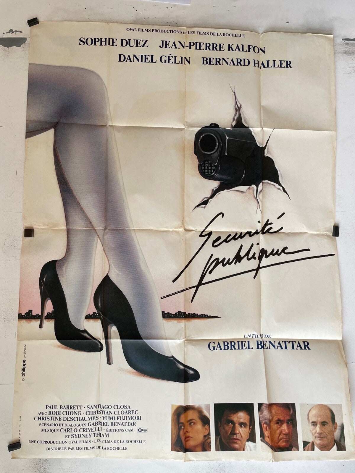 SECURITÉ PUBLIQUE POSTER ORIGINAL 120x160 SOPHIE DUEZ – JEAN-PIERRE KALFON