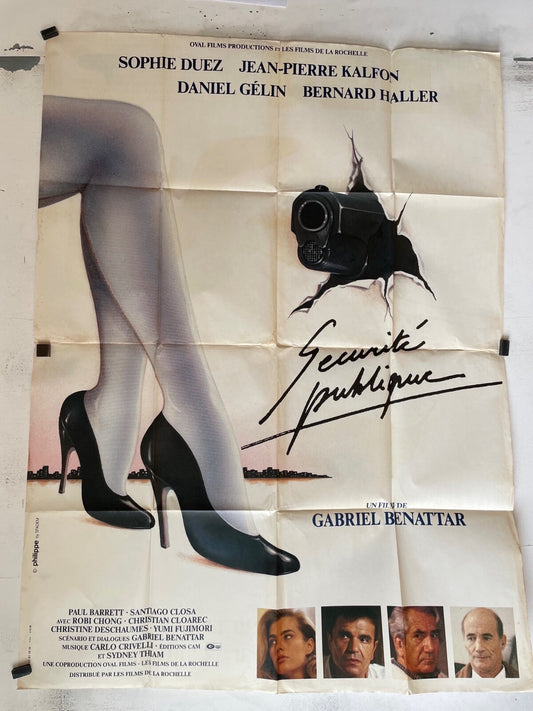 SECURITÉ PUBLIQUE POSTER ORIGINAL 120x160 SOPHIE DUEZ – JEAN-PIERRE KALFON